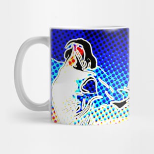 World Cup Cricket Batsman Comic Mug